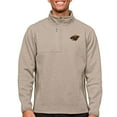 thumbnail image 1 of Men's Antigua Oatmeal Minnesota Wild Course Quarter-Zip Pullover Top, 1 of 1