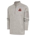 thumbnail image 1 of Men's Antigua  Oatmeal Modesto Nuts Fortune Quarter-Zip Pullover Jacket, 1 of 1