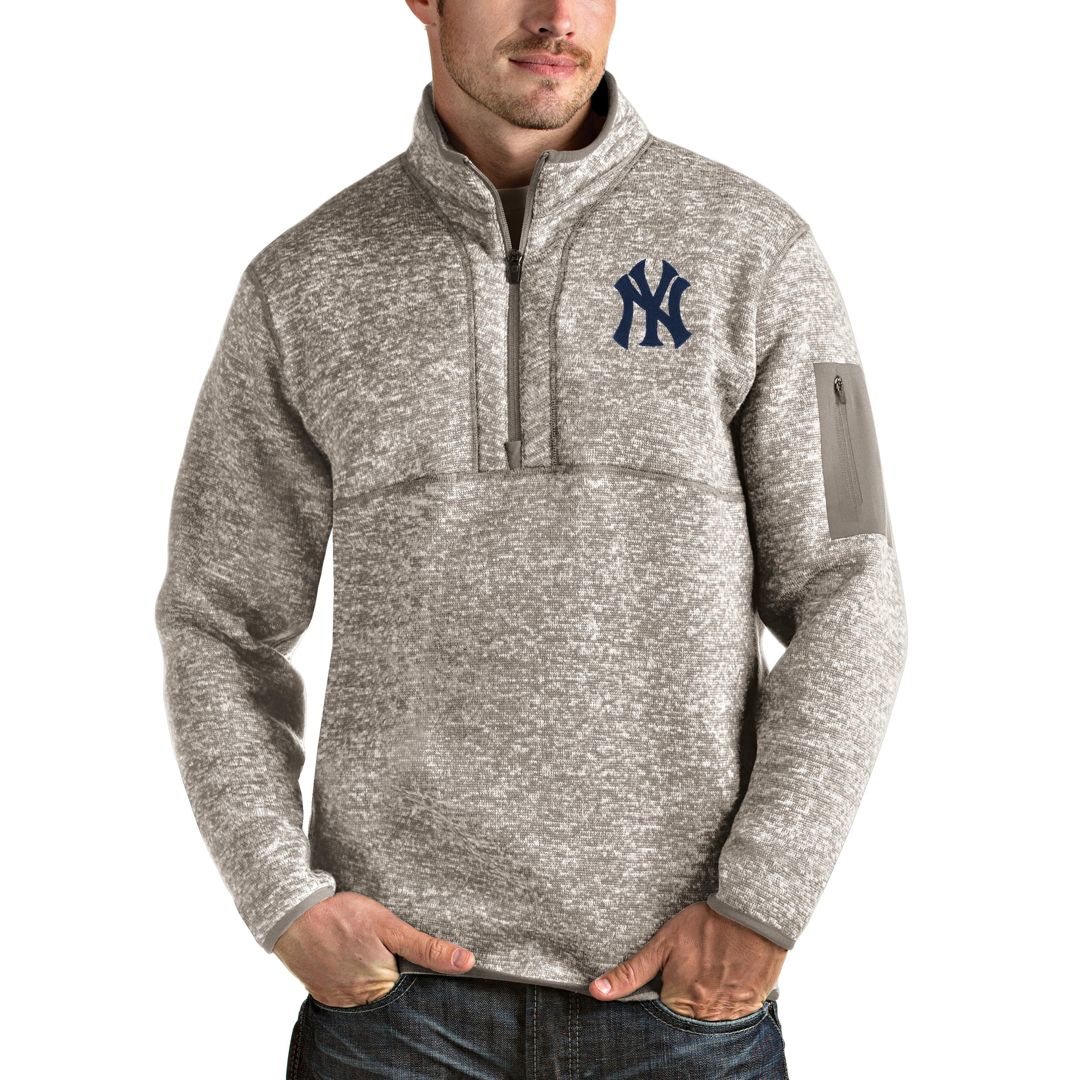 Men's New York Yankees Fanatics Branded Heathered Gray NY Subway T