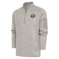 thumbnail image 1 of Men's Antigua  Oatmeal Rancho Cucamonga Quakes Fortune Quarter-Zip Pullover Jacket, 1 of 1