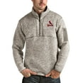 thumbnail image 1 of Men's Antigua Oatmeal St. Louis Cardinals Fortune Quarter-Zip Pullover Jacket, 1 of 1