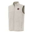 thumbnail image 1 of Men's Antigua Oatmeal Texas A&M Aggies Fortune Full-Zip Vest, 1 of 1