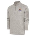 thumbnail image 1 of Men's Antigua  Oatmeal Toledo Mud Hens Fortune Quarter-Zip Pullover Jacket, 1 of 1
