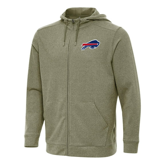Men's Antigua Olive Buffalo Bills Effortless Full-Zip Hoodie