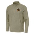 thumbnail image 1 of Men's Antigua Olive Chicago Blackhawks Subtle Quarter-Zip Sweatshirt, 1 of 1