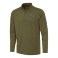 thumbnail image 1 of Men's Antigua Olive Colorado Rockies Reprocess Quarter-Zip Top, 1 of 1