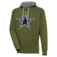 thumbnail image 1 of Men's Antigua  Olive Dallas Cowboys Primary Logo Victory Pullover Hoodie, 1 of 1