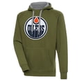 thumbnail image 1 of Men's Antigua Olive Edmonton Oilers Victory Pullover Hoodie, 1 of 1