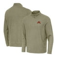 thumbnail image 1 of Men's Antigua Heather Olive Minnesota Golden Gophers Subtle Quarter-Zip Top, 1 of 3