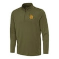 thumbnail image 1 of Men's Antigua Olive San Diego Padres Reprocess Quarter-Zip Top, 1 of 1