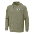 thumbnail image 1 of Men's Antigua Olive Seattle Seahawks Effortless Full-Zip Hoodie, 1 of 1