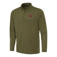 thumbnail image 1 of Men's Antigua Olive Tampa Bay Buccaneers Reprocess Quarter-Zip Top, 1 of 1