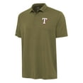 thumbnail image 1 of Men's Antigua Olive Texas Rangers Reprocess Polo, 1 of 1