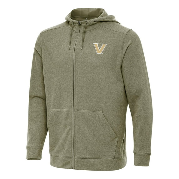 Men's Antigua Olive Vanderbilt Commodores Effortless Full-Zip Hoodie Jacket