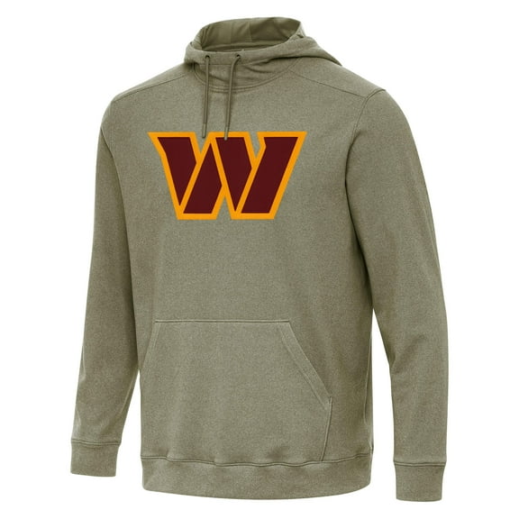 Men's Antigua Olive Washington Commanders Cloud Pullover Hoodie