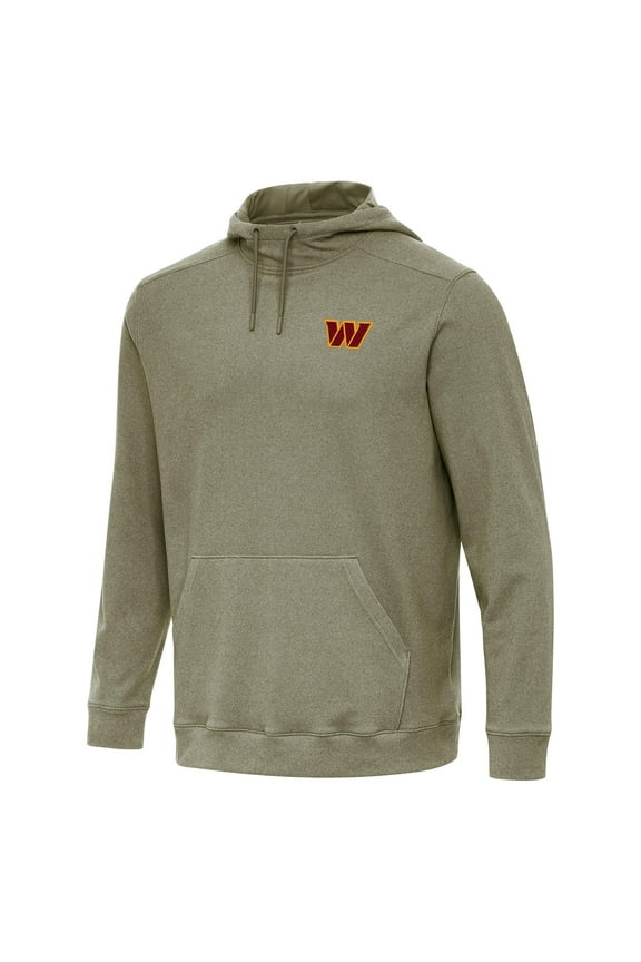 Men's Antigua Olive Washington Commanders Cloud Pullover Hoodie