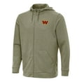 thumbnail image 1 of Men's Antigua Olive Washington Commanders Effortless Full-Zip Hoodie, 1 of 1
