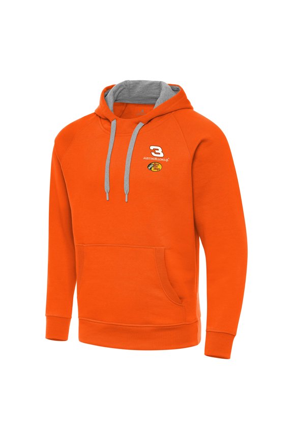 Men's-Antigua  Orange Austin Dillon Fleece Victory Pullover Hoodie