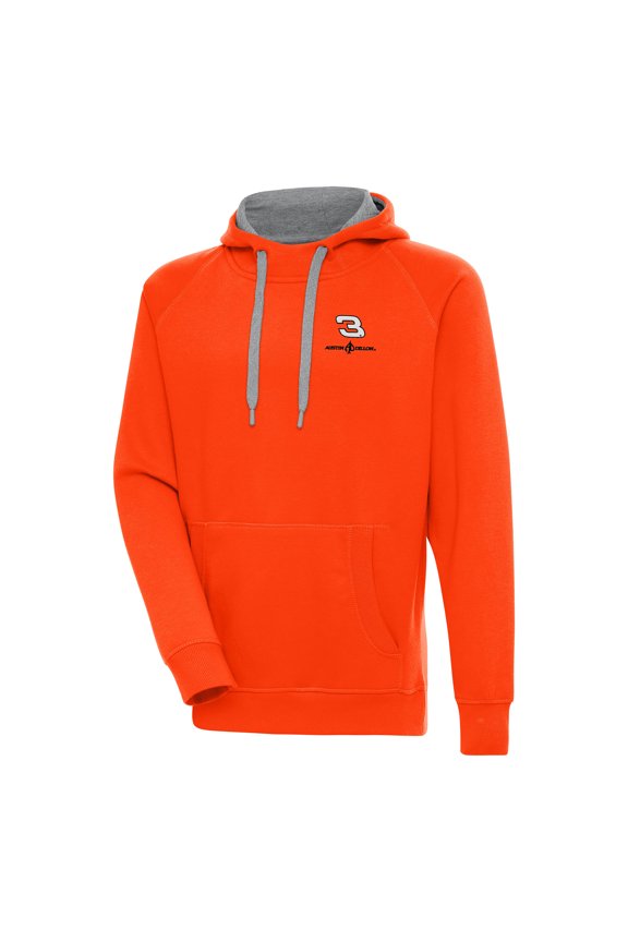 Men's Antigua Orange Austin Dillon Victory Pullover Hoodie