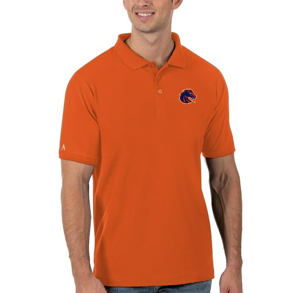 Men's Antigua Orange Boise State Broncos Legacy Pique Polo