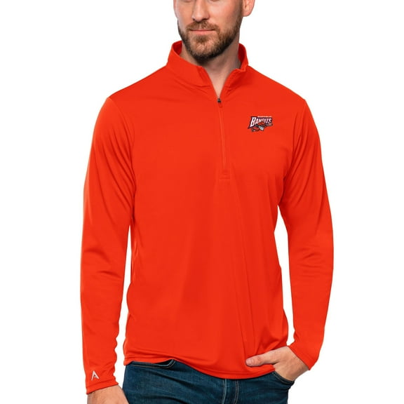 Men's Antigua Orange Buffalo Bandits Tribute Quarter-Zip Pullover Top