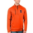 thumbnail image 1 of Men's Antigua Orange/Charcoal Illinois Fighting Illini Generation Half-Zip Pullover Jacket, 1 of 1
