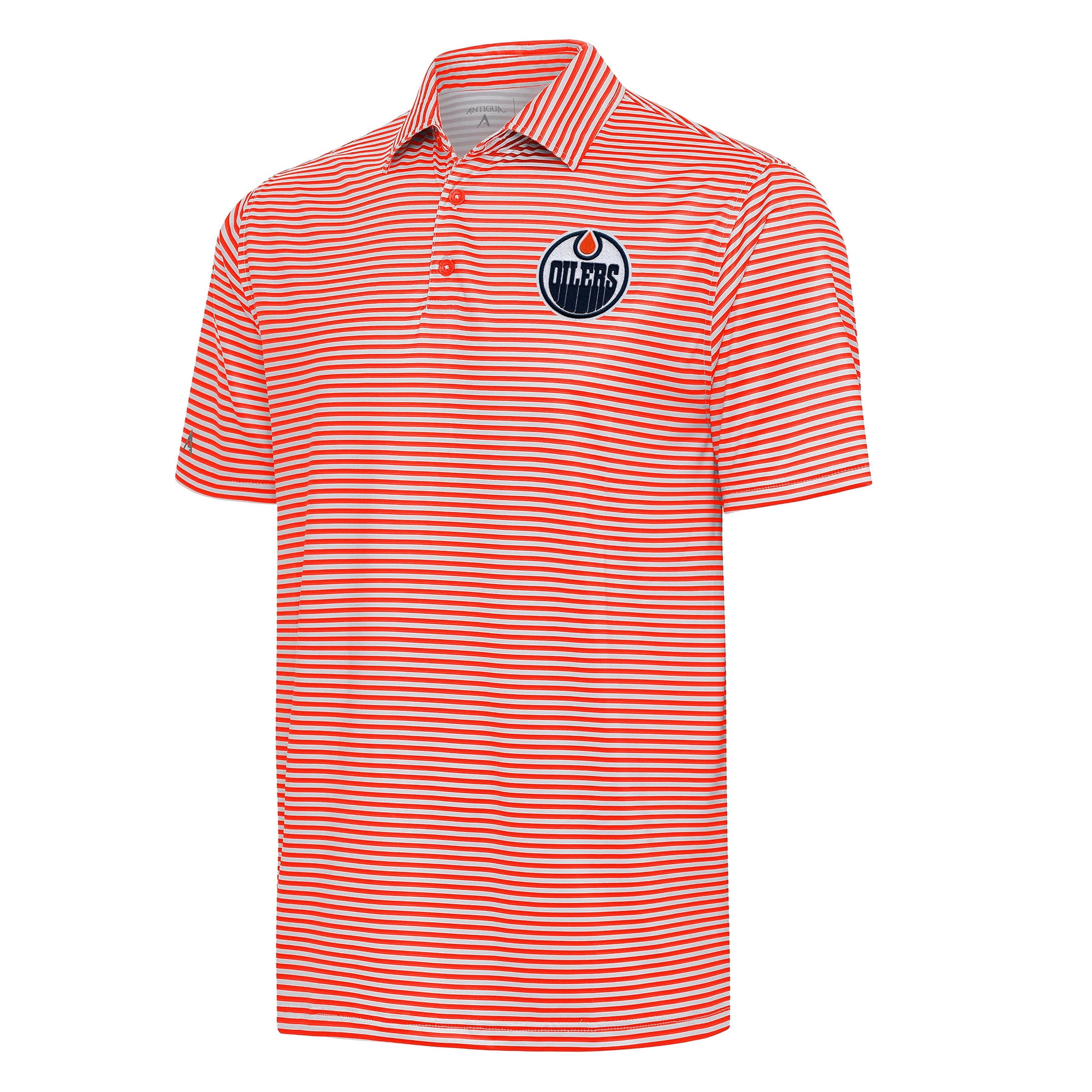 Men's Antigua Orange Edmonton Oilers Skills Polo