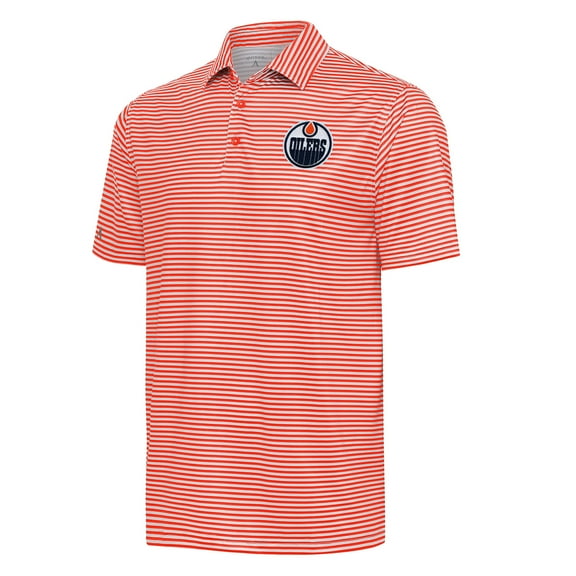 Men's Antigua  Orange Edmonton Oilers Skills Polo