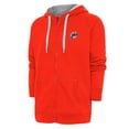 thumbnail image 1 of Men's Antigua Orange Miami Dolphins Throwback Logo Victory Full-Zip Hoodie, 1 of 1