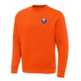 thumbnail image 1 of Men's Antigua Orange New York Islanders Victory Crewneck Pullover Sweatshirt, 1 of 1