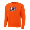 thumbnail image 1 of Men's Antigua Orange Oklahoma City Thunder Victory Crewneck Pullover Sweatshirt, 1 of 1