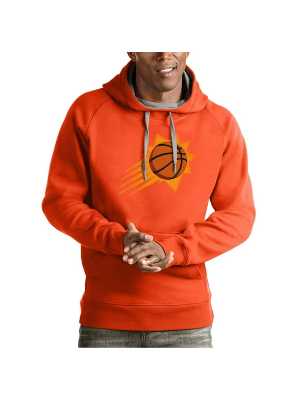 Men's Antigua Orange Phoenix Suns Team Logo Victory Pullover Hoodie