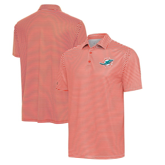 Men's Antigua Orange/White Miami Dolphins Skills Polo