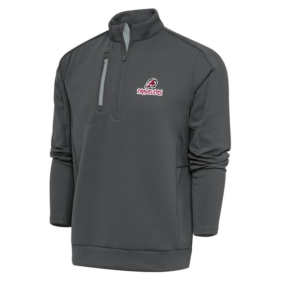Men's Antigua Pewter Arkansas Travelers Generation Quarter-Zip Pullover Top