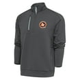 thumbnail image 1 of Men's Antigua  Pewter Bowling Green Hot Rods Generation Quarter-Zip Pullover Top, 1 of 1