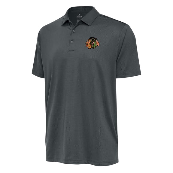 Men's Antigua Pewter Chicago Blackhawks Ellipse Polo