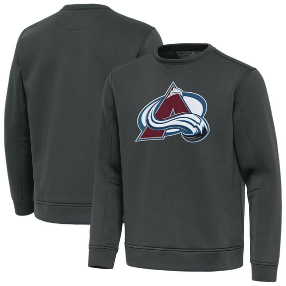 Men's Antigua Pewter Colorado Avalanche Relevant Lightweight Pullover Sweatshirt