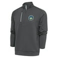 thumbnail image 1 of Men's Antigua  Pewter Columbia Fireflies Generation Quarter-Zip Pullover Top, 1 of 1