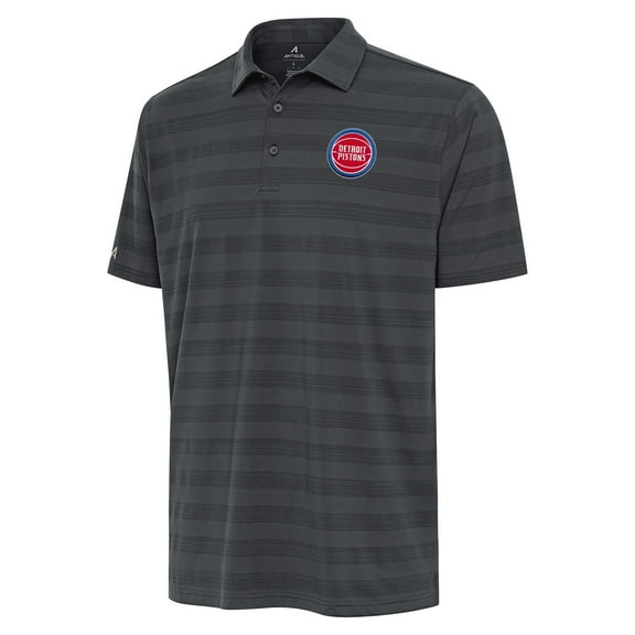 Men's Antigua Pewter Detroit Pistons Tunnel Polo