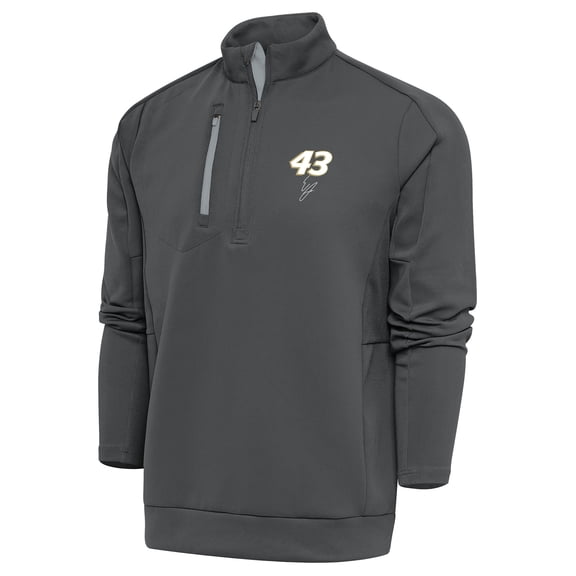 Men's Antigua Pewter Erik Jones Generation Quarter-Zip Pullover Top