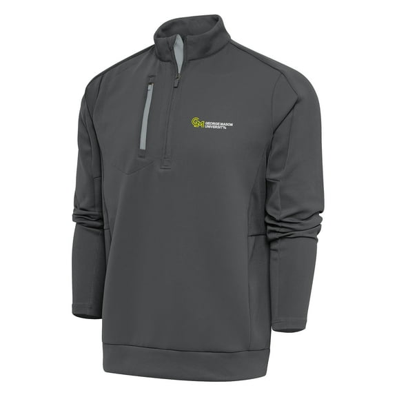 Men's Antigua Pewter George Mason Patriots Generation Quarter-Zip Top