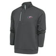 thumbnail image 1 of Men's Antigua  Pewter Gwinnett Stripers Generation Quarter-Zip Pullover Top, 1 of 1