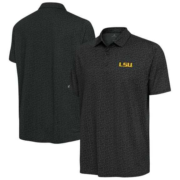 Men's Antigua Pewter LSU Tigers Blooming Polo