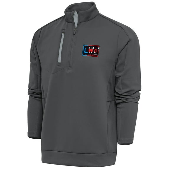 Men's Antigua Pewter LWO Generation Quarter-Zip Pullover Top