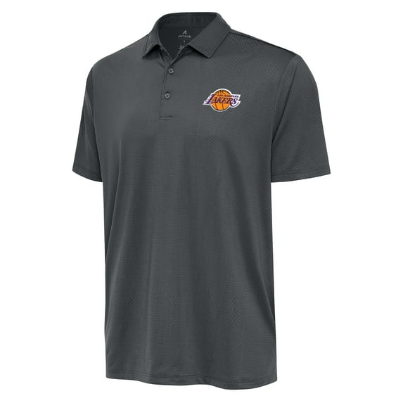 Men's Antigua Pewter Los Angeles Lakers Big & Tall Ellipse Polo