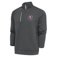 thumbnail image 1 of Men's Antigua  Pewter Louisville Bats Generation Quarter-Zip Pullover Top, 1 of 1