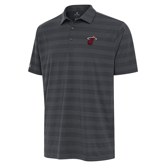 Men's Antigua Pewter Miami Heat Tunnel Polo