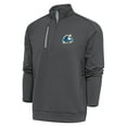 thumbnail image 1 of Men's Antigua  Pewter Myrtle Beach Pelicans Generation Quarter-Zip Pullover Top, 1 of 1