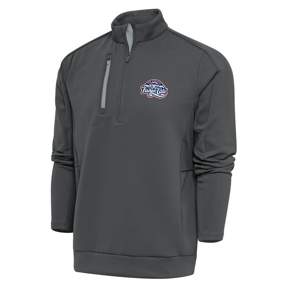 Men's Antigua Pewter New Hampshire Fisher Cats Generation Quarter-Zip Pullover Top