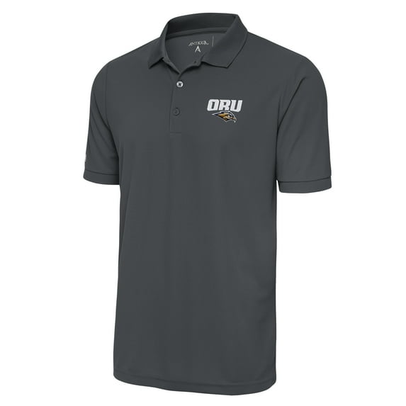 Men's Antigua Pewter Oral Roberts Golden Eagles Legacy Pique Polo